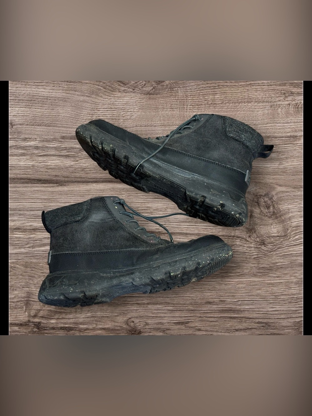 Hey Dude Duke Eco Shield Boots Mens Size 7 Black Synthetic Chukka Ankle Casual